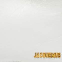 Pre Owned حقيبة يد توتس جاكيموس لو بيتي ساك نويد جلد أبيض