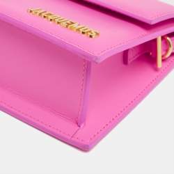 Pre Owned حقيبة كتف جاكيموس لا بامبينو جلد وردي طويلة