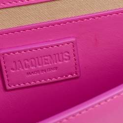 Pre Owned حقيبة كتف جاكيموس لا بامبينو جلد وردي طويلة