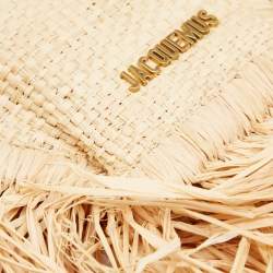 Jacquemus Beige/White Straw  Let Petite Baci Tote