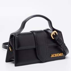 Pre Owned Jacquemus Black Leather Le Bambino Crossbody Bag