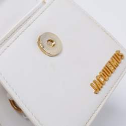 Pre Owned حقيبة جاكيموس لوتشيكيتو جلد بيضاء صغيرة