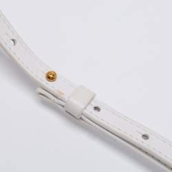 Pre Owned حقيبة جاكيموس لوتشيكيتو جلد بيضاء صغيرة