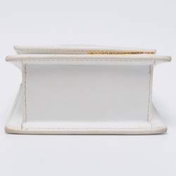 Pre Owned حقيبة جاكيموس لوتشيكيتو جلد بيضاء صغيرة