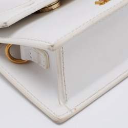 Pre Owned حقيبة جاكيموس لوتشيكيتو جلد بيضاء صغيرة