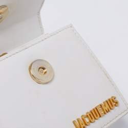 Pre Owned حقيبة جاكيموس لوتشيكيتو جلد بيضاء صغيرة