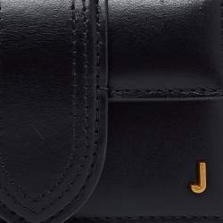 Pre Owned حقيبة جاكيموس لو بتيت بامبينو جلد أسود 