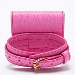 Pre Owned Jacquemus Pink Leather Le Sac Bracelet Wallet
