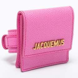 Pre Owned Jacquemus Pink Leather Le Sac Bracelet Wallet