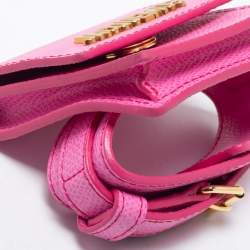 Pre Owned Jacquemus Pink Leather Le Sac Bracelet Wallet