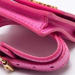 Pre Owned Jacquemus Pink Leather Le Sac Bracelet Wallet