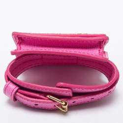 Pre Owned Jacquemus Pink Leather Le Sac Bracelet Wallet