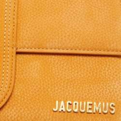 Pre Owned Jacquemus Orange Nubuck Leather Bambino Top Handle Bag