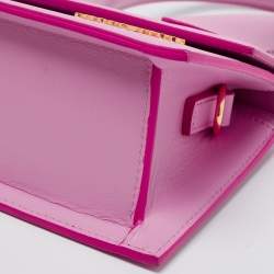 Pre Owned Jacquemus Pink Leather Le Chiquito Top Handle Bag