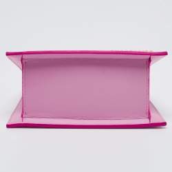 Pre Owned Jacquemus Pink Leather Le Chiquito Top Handle Bag
