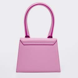 Pre Owned Jacquemus Pink Leather Le Chiquito Top Handle Bag