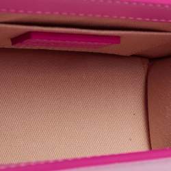 Pre Owned Jacquemus Pink Leather Le Chiquito Top Handle Bag