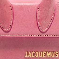 Pre Owned Jacquemus Pink Leather Le Chiquito Top Handle Bag