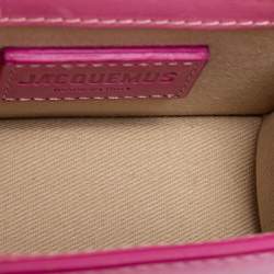 Pre Owned Jacquemus Pink Leather Le Chiquito Top Handle Bag