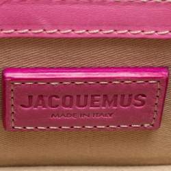 Pre Owned Jacquemus Pink Leather Le Chiquito Top Handle Bag