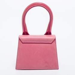 Pre Owned Jacquemus Pink Leather Le Chiquito Top Handle Bag