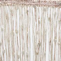 Pre Owned Jacquemus White/Beige Woven Canvas and Leather Mini Espelho Fringe Bag