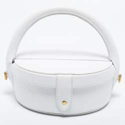 Pre Owned Jacquemus White Leather La Boite A Gateaux Shoulder Bag