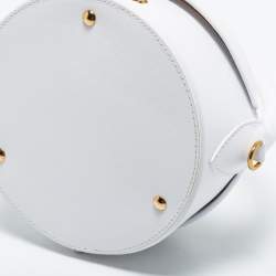 Pre Owned Jacquemus White Leather La Boite A Gateaux Shoulder Bag