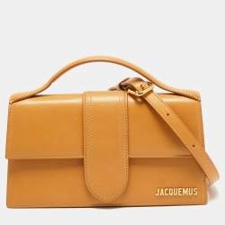Jacquemus Tan Leather Le Grand Bambino Top Handle Bag