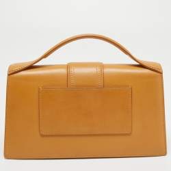Jacquemus Tan Leather Le Grand Bambino Top Handle Bag