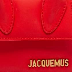 Pre Owned Jacquemus Red Leather Le Chiquito La Montagne Top Handle Bag