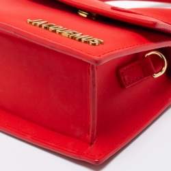 Pre Owned Jacquemus Red Leather Le Chiquito La Montagne Top Handle Bag