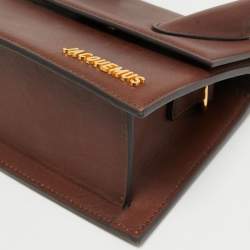 Pre Owned Jacquemus Dark Brown Leather Grand Le Chiquito Top Handle Bag