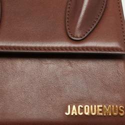 Pre Owned Jacquemus Dark Brown Leather Grand Le Chiquito Top Handle Bag