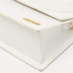 Pre Owned Jacquemus White Leather Grand Le Chiquito Top Handle Bag