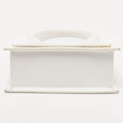 Pre Owned Jacquemus White Leather Grand Le Chiquito Top Handle Bag