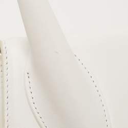 Pre Owned Jacquemus White Leather Grand Le Chiquito Top Handle Bag