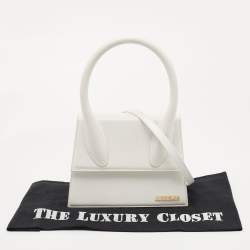 Pre Owned Jacquemus White Leather Grand Le Chiquito Top Handle Bag