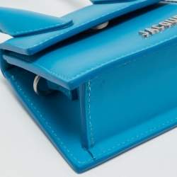 Pre Owned Jacquemus Blue Leather Mini Le Chiquito Bag