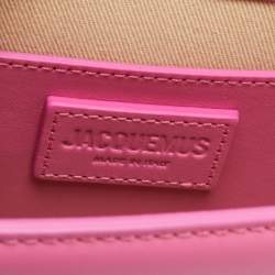 Pre Owned Jacquemus Pink Leather Le Bambino Long Shoulder Bag