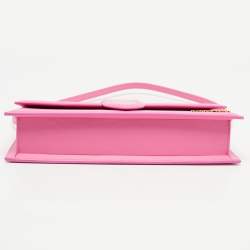 Pre Owned Jacquemus Pink Leather Le Bambino Long Shoulder Bag