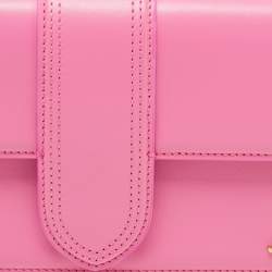 Pre Owned Jacquemus Pink Leather Le Bambino Long Shoulder Bag