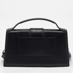 Jacquemus Black Leather Le Bambino Top Handle Bag