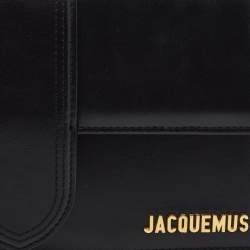 Jacquemus Black Leather Le Bambino Top Handle Bag