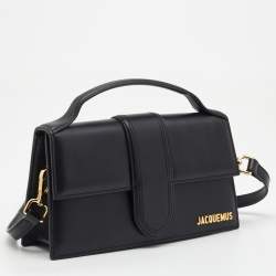 Jacquemus Black Leather Le Bambino Top Handle Bag