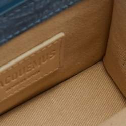 Jacquemus Blue Croc Embossed Leather Le Chiquito Mini Bag