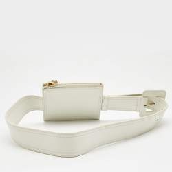 Pre Owned Jacquemus White Leather La Ceinture Carree Belt Bag