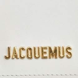 Pre Owned Jacquemus White Leather La Ceinture Carree Belt Bag