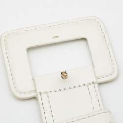 Pre Owned Jacquemus White Leather La Ceinture Carree Belt Bag