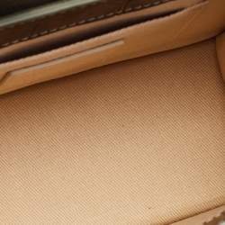 Pre Owned Jacquemus Khaki Green Croc Embossed Leather Le Chiquito Bag